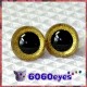 1 Pair Gold Glitter Hand Painted Safety Eyes Plastic eyes